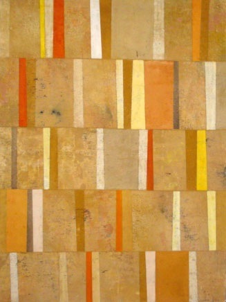 12op04JL, oil, collage on paper 30 x 22 in.