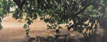 UNDER THE FIG TREE, 30 x 76 in.