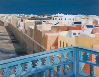 SHELTERS, AFRICAN CITY, 51 x 66 in.