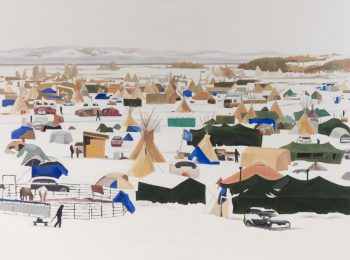 SHELTERS, STANDING ROCK, 36 x 48 in.