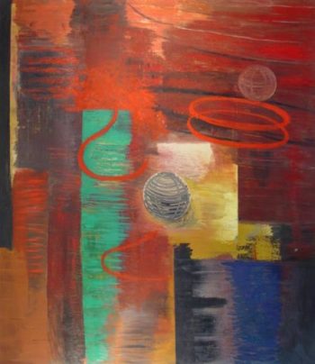 BATHOSPHERE 2, oil on canvas, 96 x 84 in.