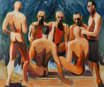 FISHING, oil on canvas, 60 x 72 in.