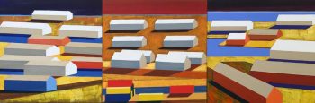 CARGO SHEDS triptych 1, 20 x 60 in.