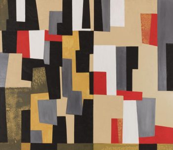 MODERNE 3, oil on canvas, 42 x 48 in.