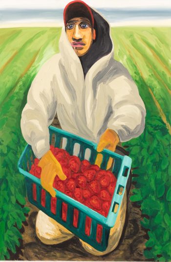 MAN WITH STRAWBERRIES, 60 x 40 in.