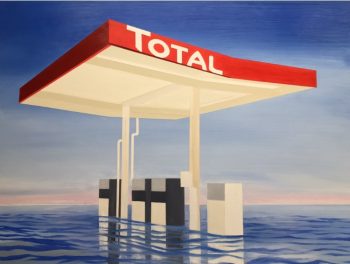 TOTAL (FLOODED GAS STATION), 40 x 53 in.