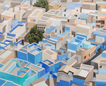 BLUE CITY, oil on canvas, 48 x 60 in.