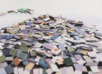 ABANDONED BOOKS 3, oil on canvas, 36 x 48 in.