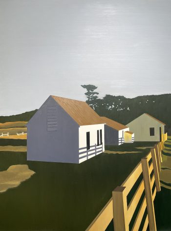 BARNS AT POINT REYES, oil on canvas, 60 x 48 in. Edna Gallery, San Luis Obispo and Montecito CA