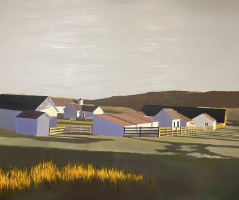 BARNS AT POINT REYES, oil on canvas, 72 x 120 in. Edna Gallery, San Luis Obispo and Montecito CA