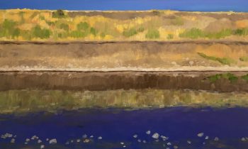CREEK BANK, oil on canvas, 16 x 24 in.