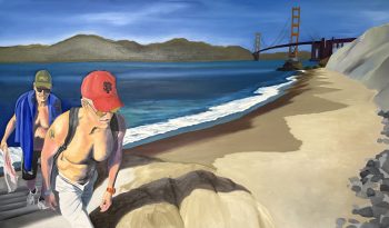 MARSHALL'S BEACH, oil on canvas, 36 x 60 in.