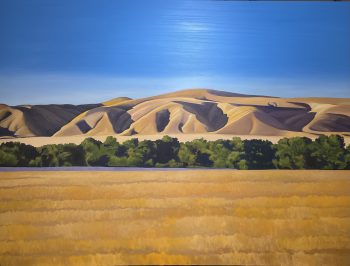 TEMBLOR RANGE & SALINAS RIVER, oil on canvas, 72 x 120 in. Edna Gallery, San Luis Obispo and Montecito CA