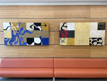 UNTITLED pair, oil on panel, @ 40 x 80 in.